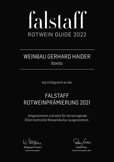 FALSTAFF ROTWEINPRÄMIERUNG 2021